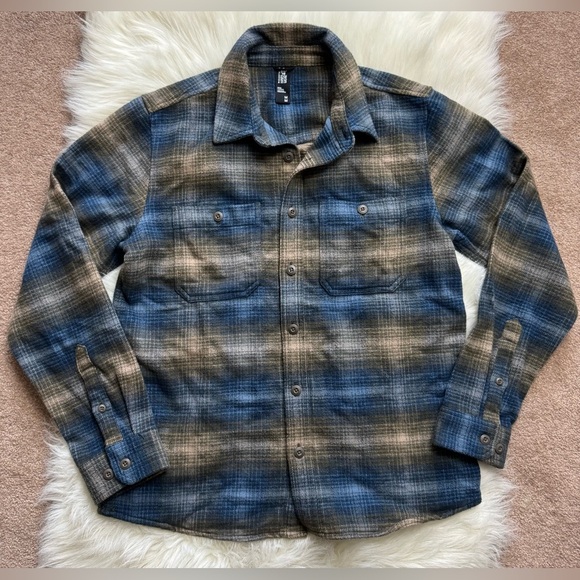 Mountain Hardwear Plusher Long Sleeve Shirt Ridgeline Ombre Buffalo Check Print - Picture 2 of 6